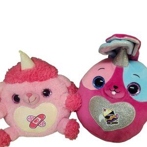 Lot of 2 Rainbowcorns round plush - very good condition